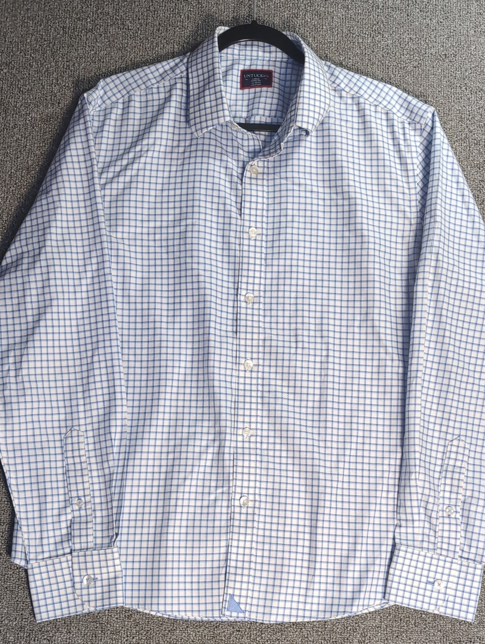 UNTUCKit Lot of 3 Plaid Cotton Wrinkle Free Long Sleeve Button Down Size Large - Picture 8 of 12